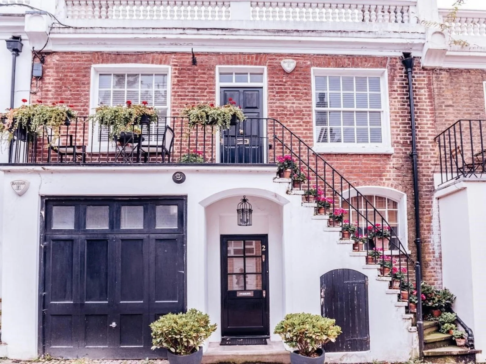 A traditional brick mews house